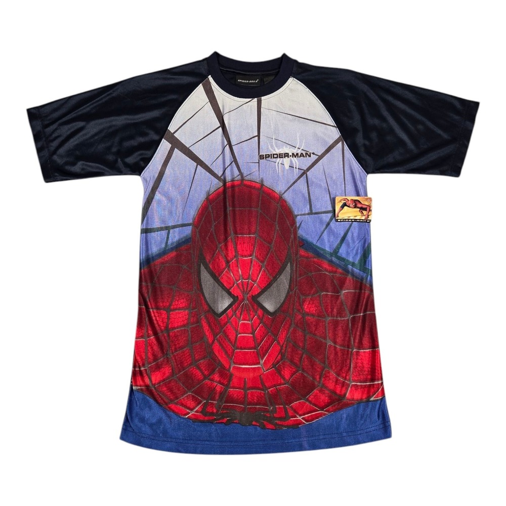 NEW Vintage Spiderman Jersey Shirt‎ Official Movie Promo Size Small 2004